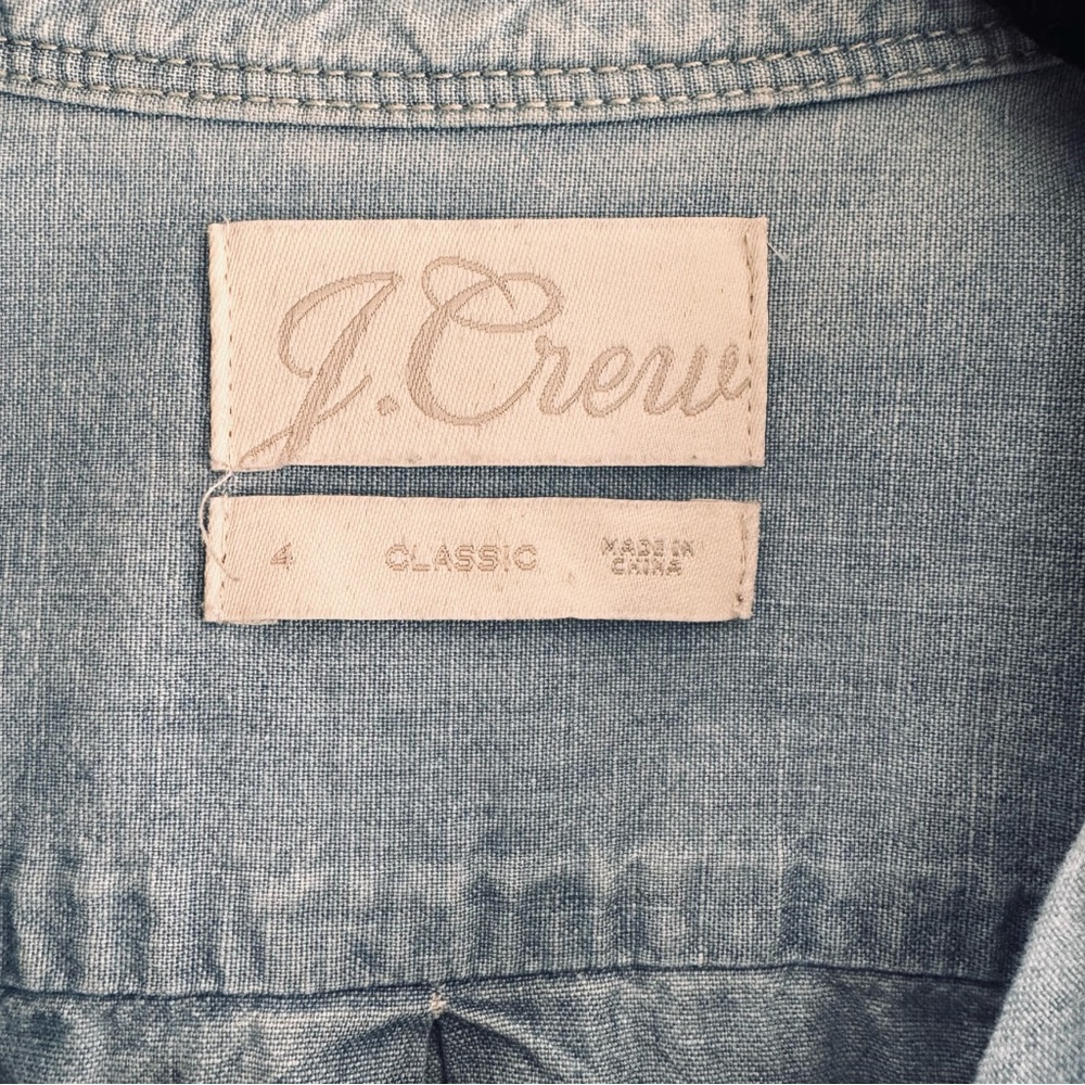 J. Crew Light Blue chambray Shirt - Picture 2 of 2